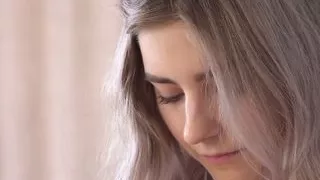 Russian cute babe Tieny masturbates her tight pussy