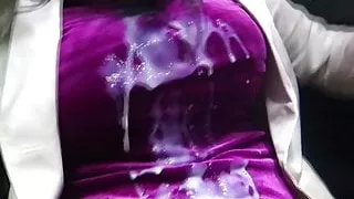 cumshots on my velvet dress