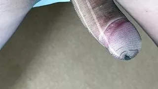 Teasing my cock with my toy