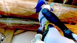 shrunken guy ass worships a night elf stripper