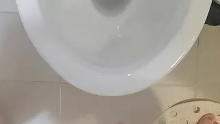 10 powerful shots of cum shooting all over toilet