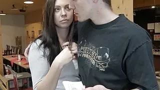 HUNT4K. Brunette sucks cock and gives pussy for drilling