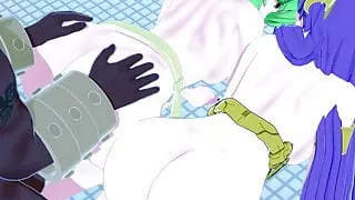 Hot horny Shaina and Athena suck a big black dick.