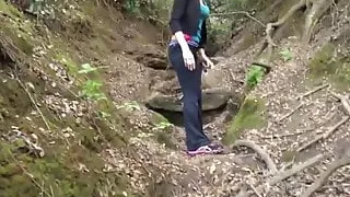 Milf fucked in the wood