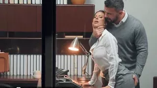 Busty Alexis Fawx fucking her boss in the office