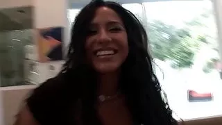 Amateur latina milf sucks big cock well