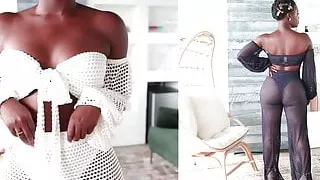 Phat Ass Ebony Panty Try On 12