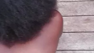 Island girl afternoon doggy loving on her long white cock