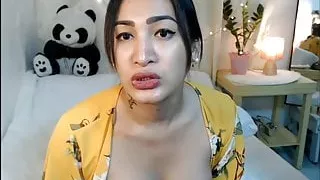 hot transsexual  jerking then playing with fleshlight till cumshot