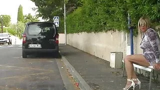 Transparent dress in the streets