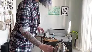Young Housewife Loves Morning Sex - Cum in My Coffee
