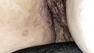 Licking My Creampie Out Of Wifes Hairy Pussy