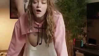 Big tits college girl on homemade