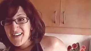 Blindfolded girlfriend shared with friend