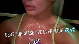 WWE - Mandy Rose sweaty