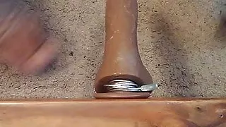 First big black dildo barely fits in me