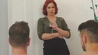 Chad Diamond and Dante Colle threeway fuck with redhead babe