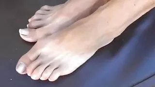 Beautiful mature feet with sexy big bunions