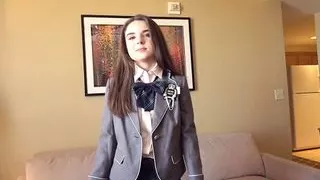 I put a school uniform on a girl who just turned 18 yo