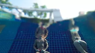 This Blonde Made Me Cum in a Public Pool!