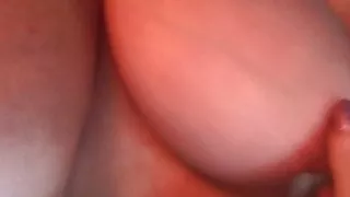 Groping my heavy tits