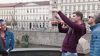 German Horny Girls Pick Up Guy In Public And Fuck Him Home