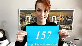 Delicious carrot top nibbles on cock