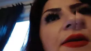 strong think latina shows her boobs, pussy and asses