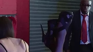 Horny beauty likes to take it black