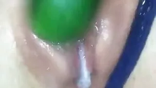 Cucumber masturbation part 3