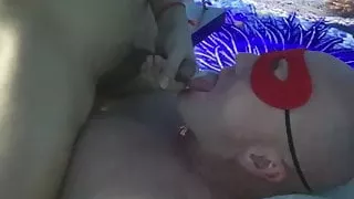 Tgirl Mocha rides bigcock guy and feed him her creamy cum!