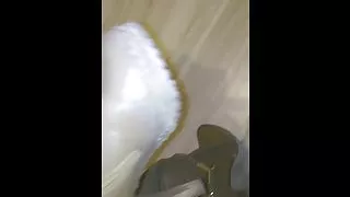 Lick my heel humiliation from mistress Boot fetish pov