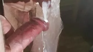 Having some fun in front of the mirror.