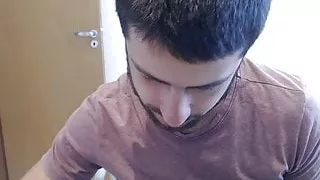 joi Uncut hairy stud encourages you to jack off with him