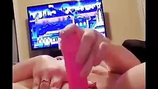 BBW wife toying hairy pussy