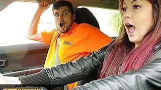 Fake Driving School, Big cock Instructor fucking on the bonnet