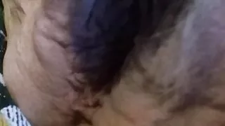 Old fat cunt masturbating with wand