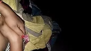 desi wife boob press