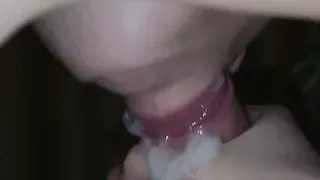 Sloppy oral cumshot