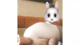 Sissy femboy play with dildo in chastity