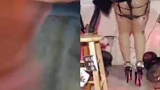 Teased my BLACK DADDY crazy with my white bubble butt ass.