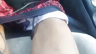 Teasing Babe In Walmart Parking Lot