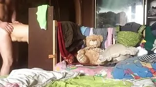 With russian prostitute at home