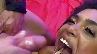 Extreme banging with cums facials on luna corazon