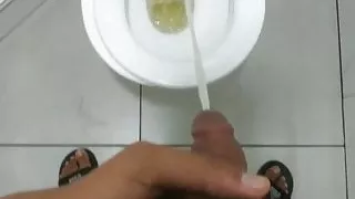 Teen Boy Peeing In Toilet.