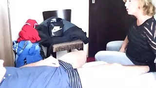 German MILF Caught Young Boy Jerk and Help him with Fuck