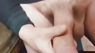 Harry bear stroking big thick cock