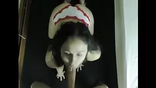 Milf Slobbers All Over Young Cock