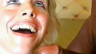 Blonde‘s first interracial threesome