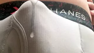 Handsfree Cumshot Through Underwear